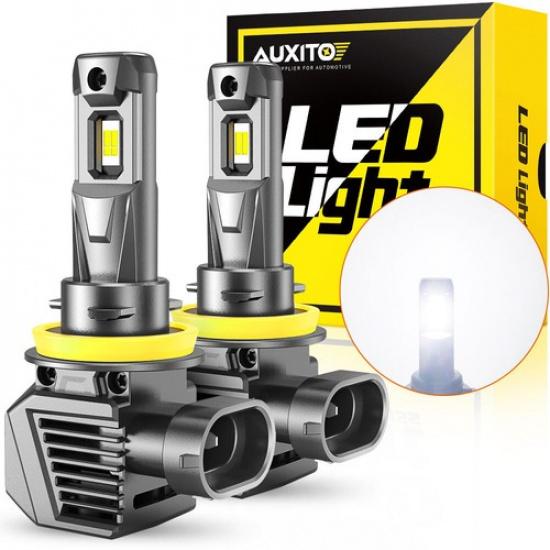 2X H11 LED Headlight Bulb Kit HighLow Beam Super Bright 6500K White 22000LM EOA