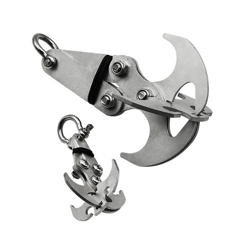 Gravity Grappling Hook Stainless Steel Grappling Hook Survival Folding Rock Climbing Claw Oudoor Climbing Tool