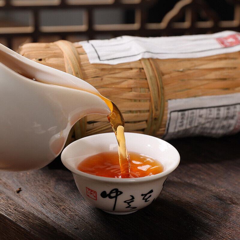 362g Black Tea Tientsin Raw Material Anhua Black Tea Flower Roll Aged Old Tea