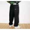 Herren Baggy Jeans mit geradem Schnitt - Gewaschene Baumwolle Skateboard-Stil Niedrige Leibhöhe Besticktes Detail Freizeitkleidung