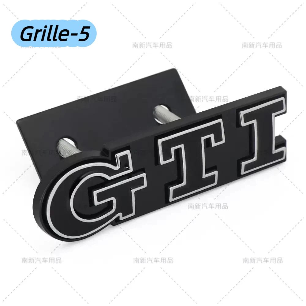 Insignia Adhesiva Metálica con Logo GTI para Rejilla Frontal/Maletero Trasero de Coche Accesorios