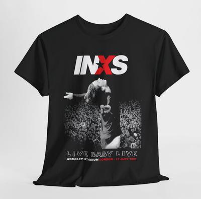 Tricou Vintage INXS Live în Wembley 1991 Tricou Retro cu Trupa Rock Unisex