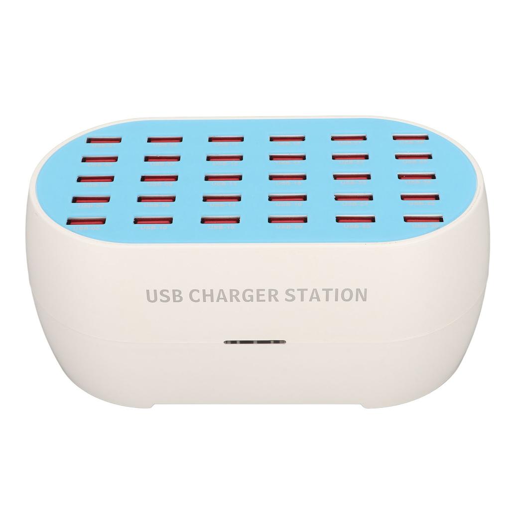 160W 30 Port USB Charging Station Multiple USB Desktop Chargers for Cell Phone Digital Appliances