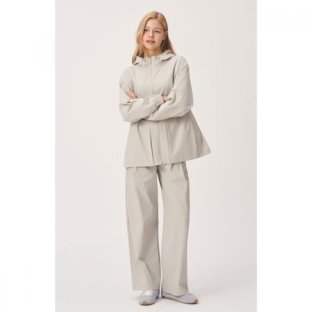 Huit Hooded Big Pocket Half Jumper Htwjp6i05t