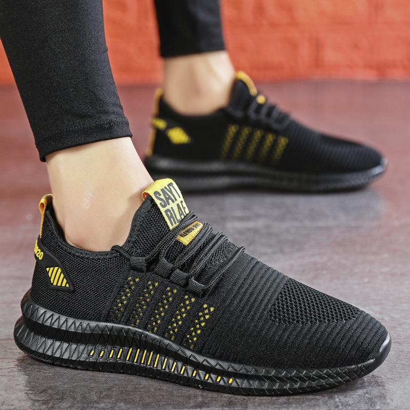 

Обувь Мужская модная обувь Кроссовки Дышащая мужская обувь с плетением из мух Повседневный тренд Кроссовки большого размера Холодная липкость 6766 48