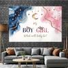 2D Boy or Girl Gender Reveal Backdrop Baby Shower Photography Background