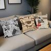 Față de pernă Stil Retro American Ziar Decor Acasă Pătură pentru Canapea Pat Mașină Decor Cameră Idee de Cadou