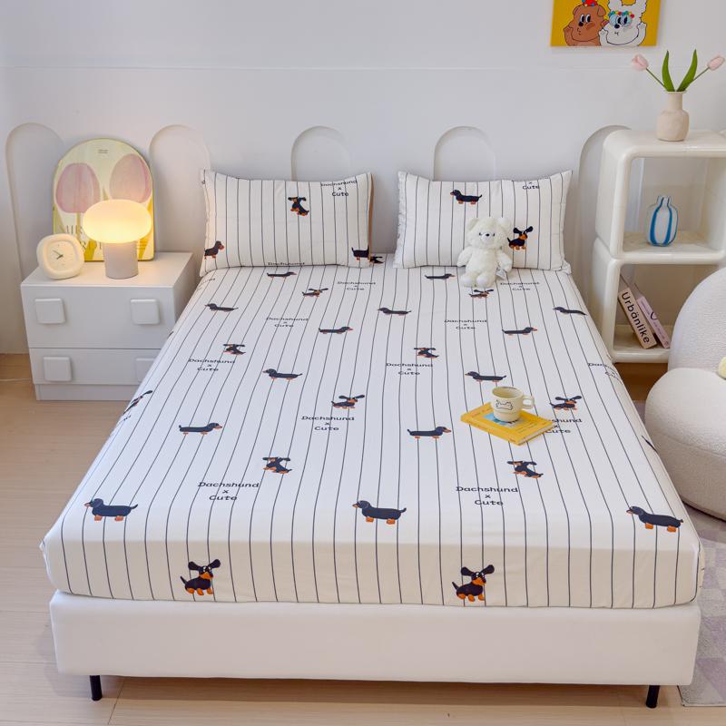 100% Cotton Fitted Sheet Soft Bed Cover Skin-friendly Bedsheets Home Mattress Cover Elastic Bed Linen Lençol (No Pillowcase)