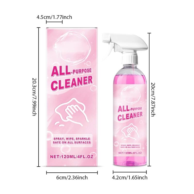 Multipurpose Rengöringsspray för Glasbänkskivor Apparater Klädsel och Mer 120ml Rengöringsvätska med Dofter