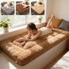 Plush Faux Lamb Fleece Mattress Pads Thickened Foldable Bed Cushion for Home Dorm Bed Student Dormitory Bay Window Camping Use