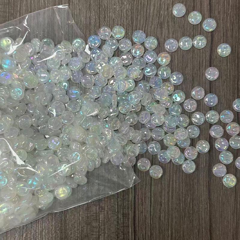 Перламутровые радужные круглые блестящие бусины для DIY-украшений 12mm