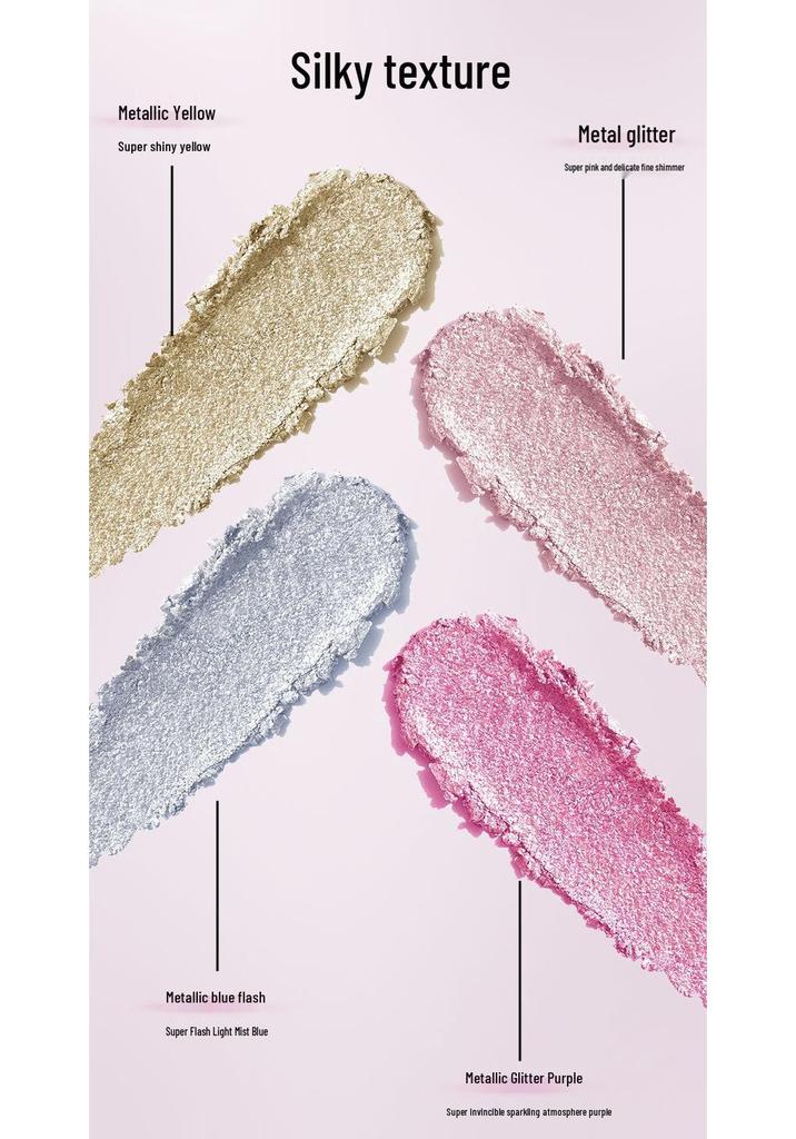 HERORANGE Color-Changing Rhinestone Dream Eyeshadow Palette - Super Sparkle & Pearlescent Highlight.