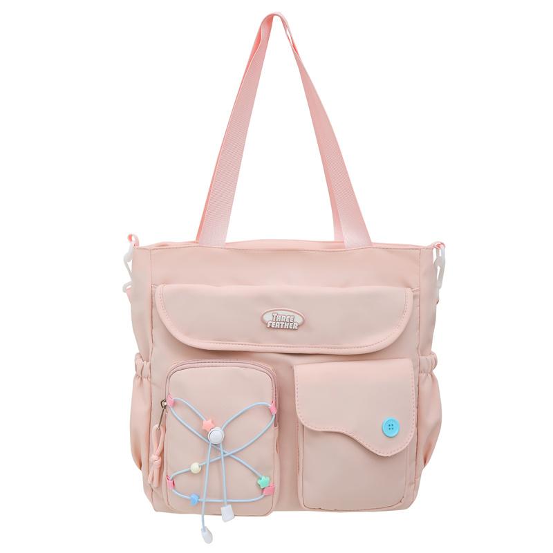 Dámská kabelka přes rameno studentská velkokapacitní taška na knihy na hodiny crossbody taška