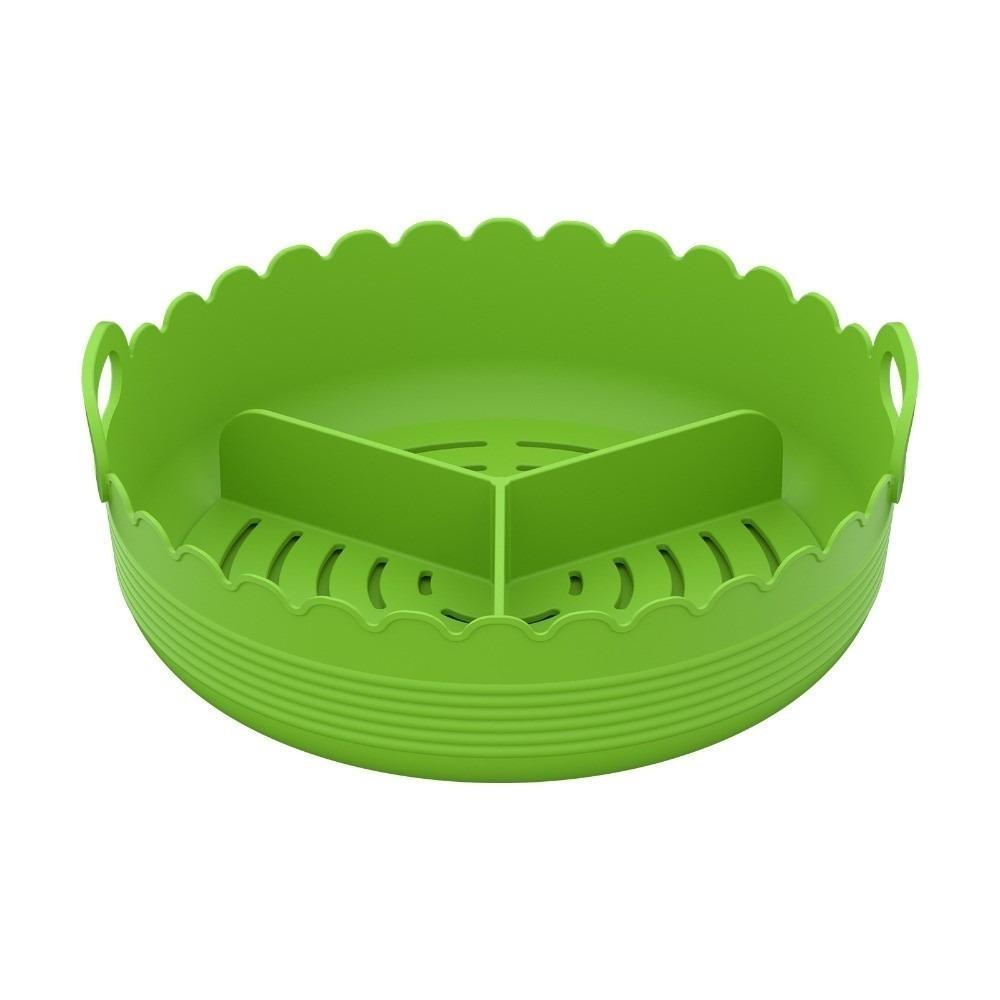Food-grade 3 Grids Oven Tray Multi-color Divided Airfryer Basket Silicone Air Fryer Liners Home