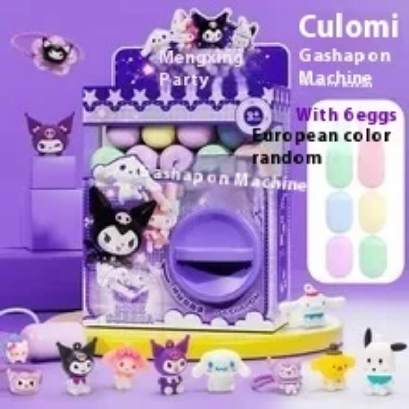Sanrio Dětský Kreslený Melody Kroutící Vejce Stroj Mini Panenka Chytání Panenek Stroj DIY Zábavné Vejce Slepá Krabička Hračka Dětské Dárky Překvapení