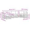Corner Sofa Set 7 pcs Natural and Anthracite Solid Acacia Wood