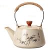 Ru Kiln Lifting Pot Ceramic Household Small Capacity Teapot Chinese Bamboo Tea Set Underglaze Color Drinking Tea in The Office