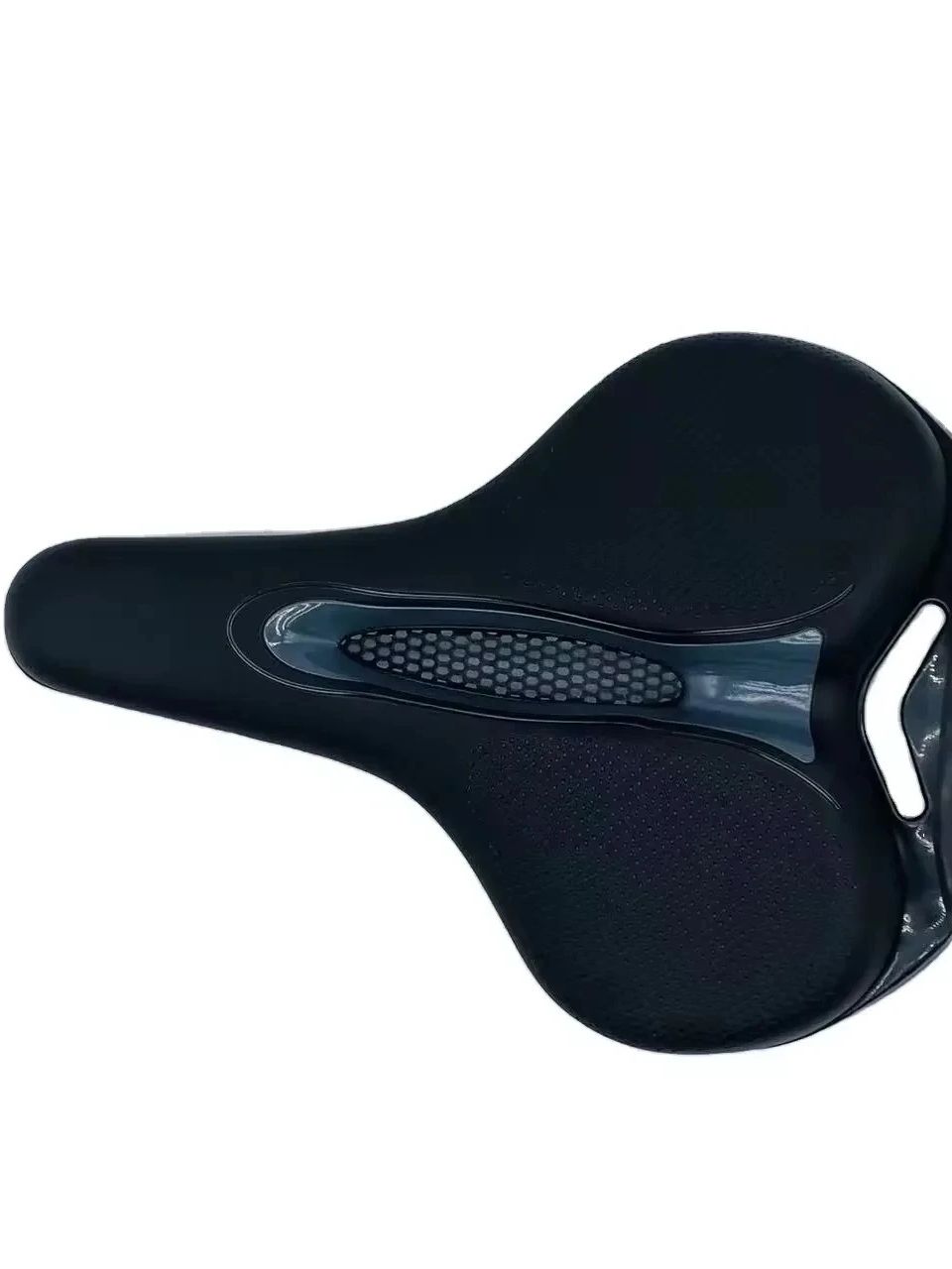 

MTB Bike Saddle Breathable Big Butt Cushion Leather Surface Seat Mountain Bicycle Shock Absorbing Hollow Cushion чёрный