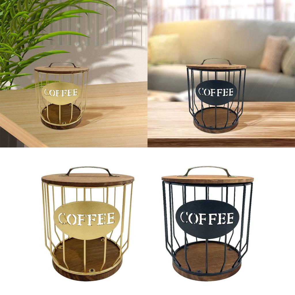 Coffee Pod Storage Basket Organizer Coffee Creamer Coffee Capsule Holder Coffee Pod Organizer Coffee Pod Holder for Kitchen