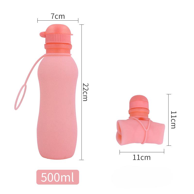 Food Grade Silicone Folding Cup Sports Water Cup Portable Folding Outdoor Silicone Cup Sports Water Bottle