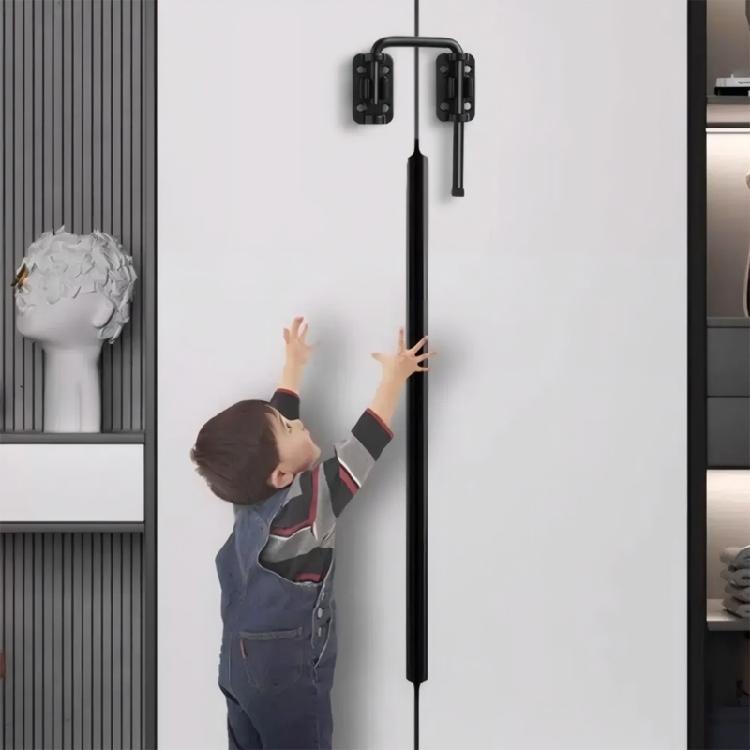 Black Sliding Door Latches Industrial Stainless Steel Weatherproofed Secure Locking System for Garage Door