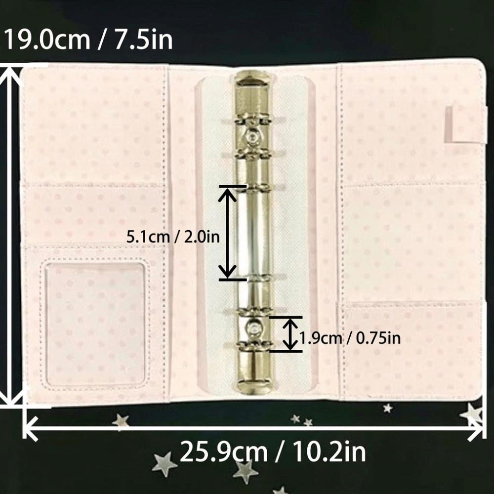 Pink A6 Loose Leaf Notebook Polka Dot Agenda Planner Kawaii Journal Notebook  School