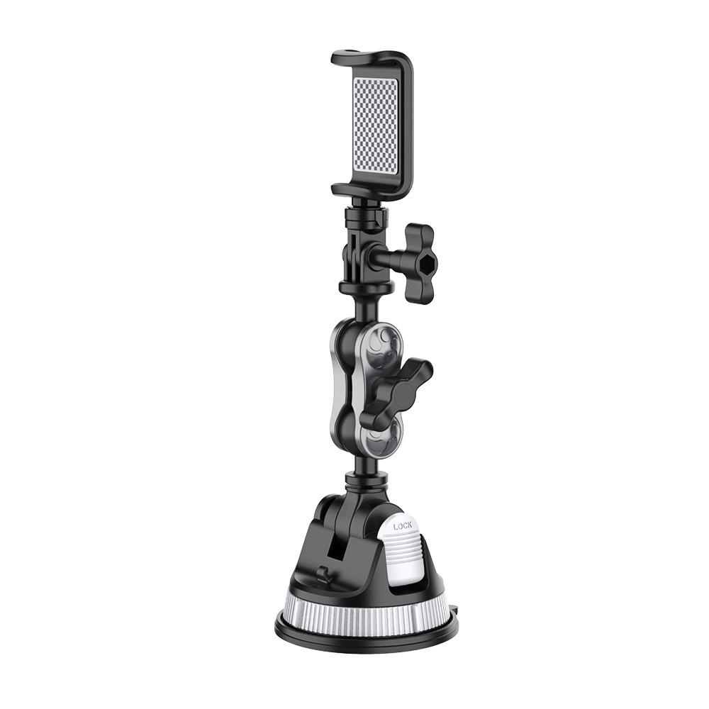 Multi-functional Car Phone Mount with Suction Cup for Camera and Navigation
