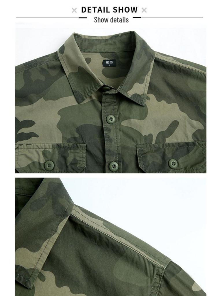 2024 Men's Camouflage Long Sleeve Casual Cotton Shirt Jacket
