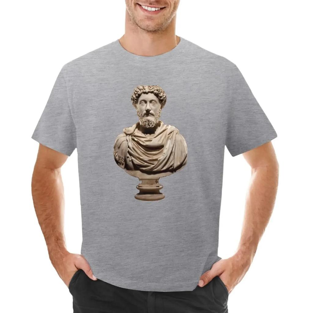 Marcus Aurelius Stoicism TShirt Sports Fans Oversizeds Short Sleeve Tee Plus Sizes Mens T Shirts Pack