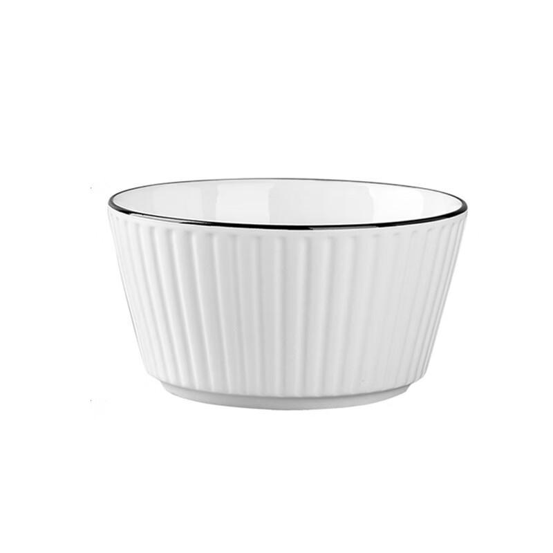 Cheng Fu Tang Ceramic Dinnerware with Black Vertical Stripe