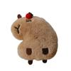 1-10PCS Squeaky Capybara Plush Keychain Cute Animal Toy Capybara Creative Bag Charm Keyring for Backpacks and Purses