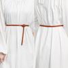 Women Thin Knotted PU Leather Belt Vintage Solid Color Long Skinny Waist Belts Female Lady Casual Coat Dress Decoration Straps