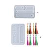 Bookmark Resin Mold,Bookmark Mold Kit with 12pcs Bookmark Tassels Bulk Silicone Bookmark Mold for Epoxy Resin Casting