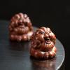 Yixing Purple Clay Tea Pet Ornaments Lucky Fortune Lion Statue Tea Figurine Decoration Handmade Sculpture Crafts Tea Set Decors