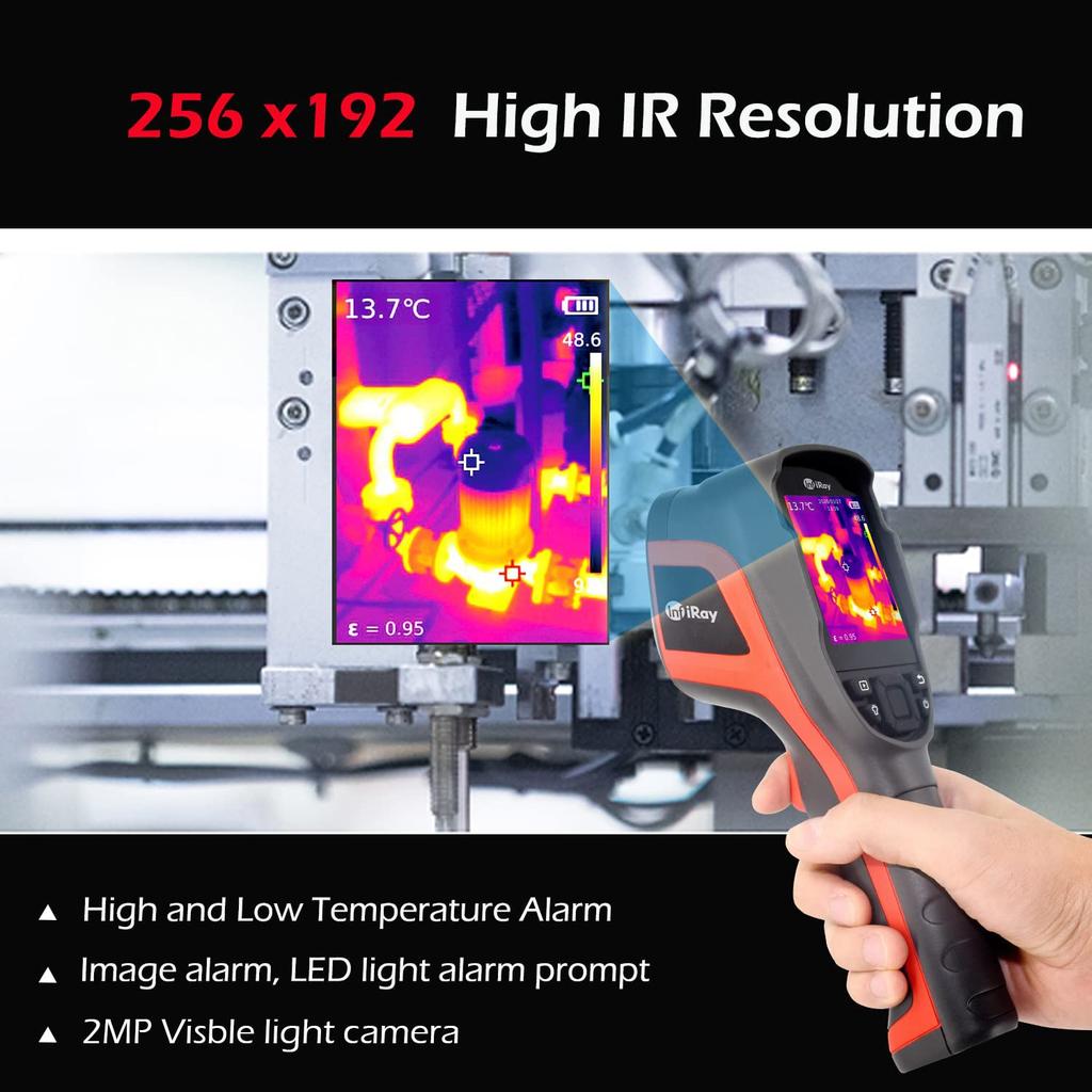C200 Thermography Camera 256 X 192 IR Resolution 2MP Visible 12 Hours Temperature Measurement Range Infrared Thermal Camera -20-550 ℃