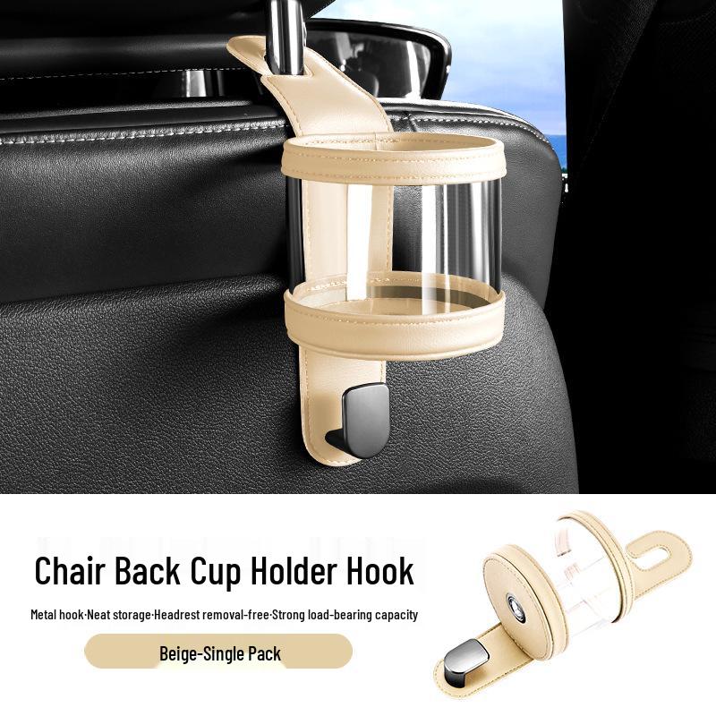 Multifunctional Car Seat Back Hook & Cup Holder for Rear Storage