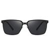 Men's Polarized Stainless Steel Square Sunglasses - Classic Retro Outdoor Driving, Fishing, and Cycling Glasses