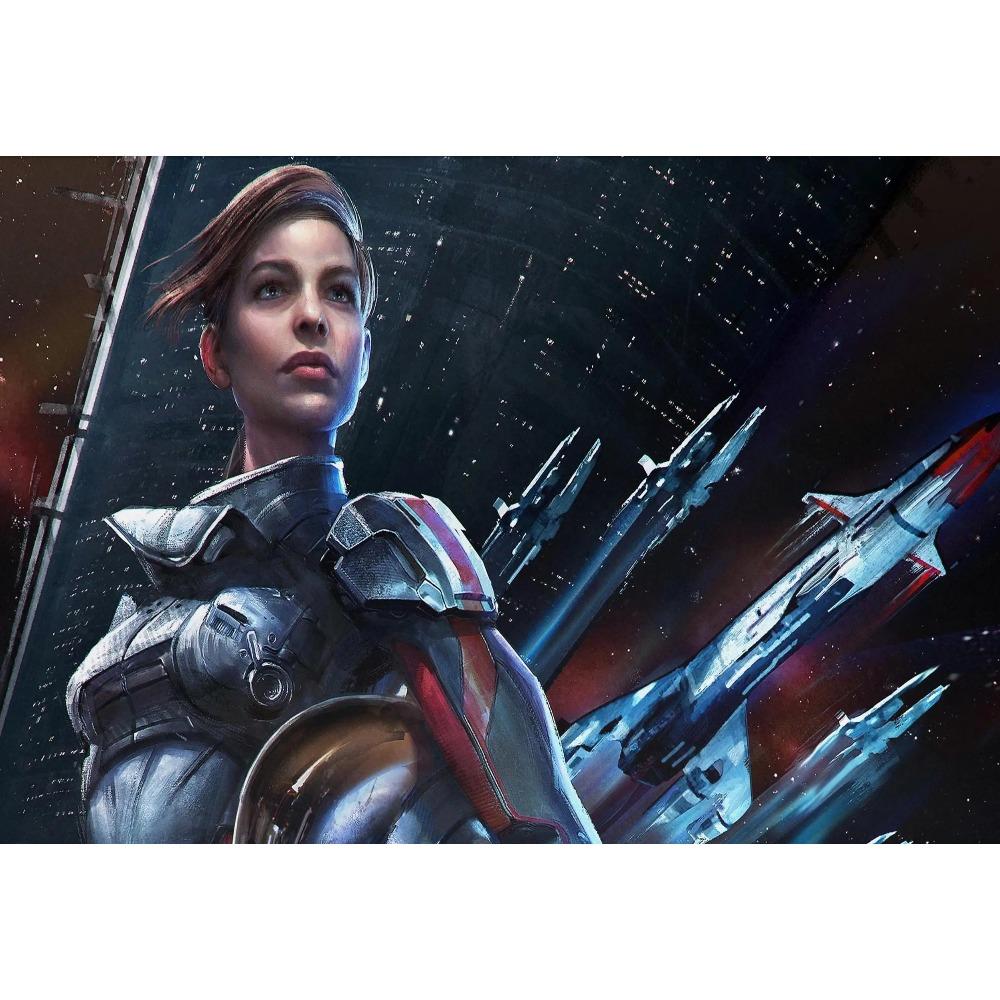 Hett Action Skjutspel Mass Effect Affisch Science Fiction Rymd Prints Canvasmålning Väggkonst Bild Hem Vardagsrum Dekoration
