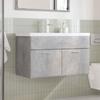 VidaXL Bathroom Vanity Unit with Integrated Basin Concrete Grey, Bathroom Vanity Cabinet, Bathroom Furniture 3324859