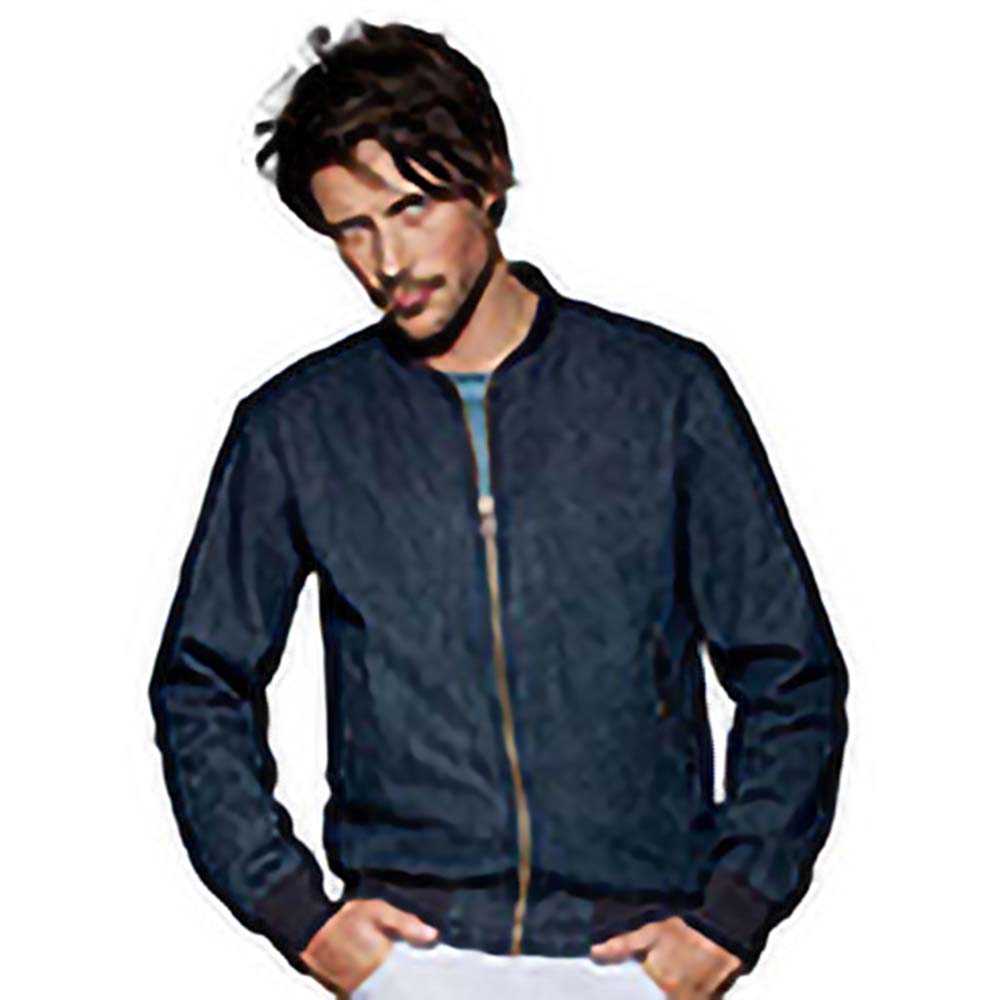 B&C Denim Mens Supremacy Denim Bomber Jacket