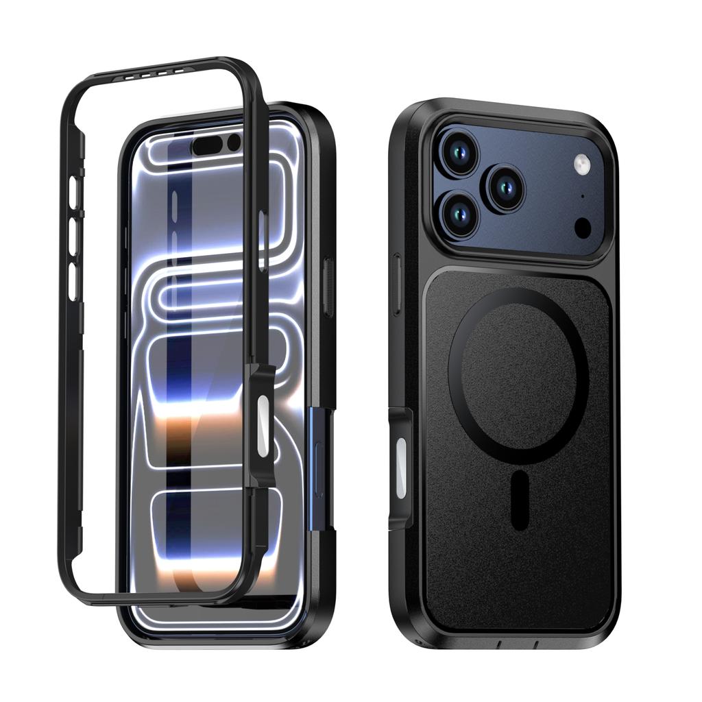Dual Layer Heavy Duty Armor Magnetic Charger Case for IPhone 18 Pro Max 17 16 15 14 13 12 Military Grade Shockproof Wireless Charger Protection Cover