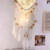 1PC Romantische LED Traumfänger mit Feder Dreamcatcher Nachtlicht Hause Nacht Wand Hängen Home Party Hochzeit Dekoration