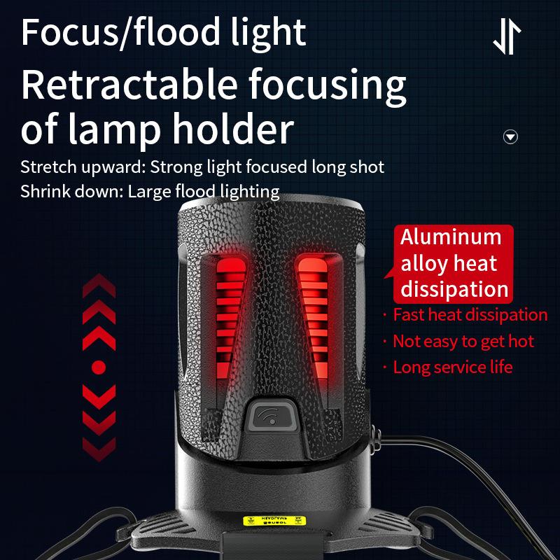 Lampă frontală Xhp360 Pescuit cu senzor de baterie 18650 Far cu lumină reîncărcabilă Camping Drumeții Lanterne cu led Power Bank