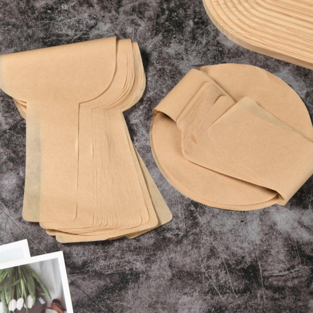 50PCS with Long Handle Sourdough Baking Parchment Paper Non-stick Cake Pan Liner  Air Fryer