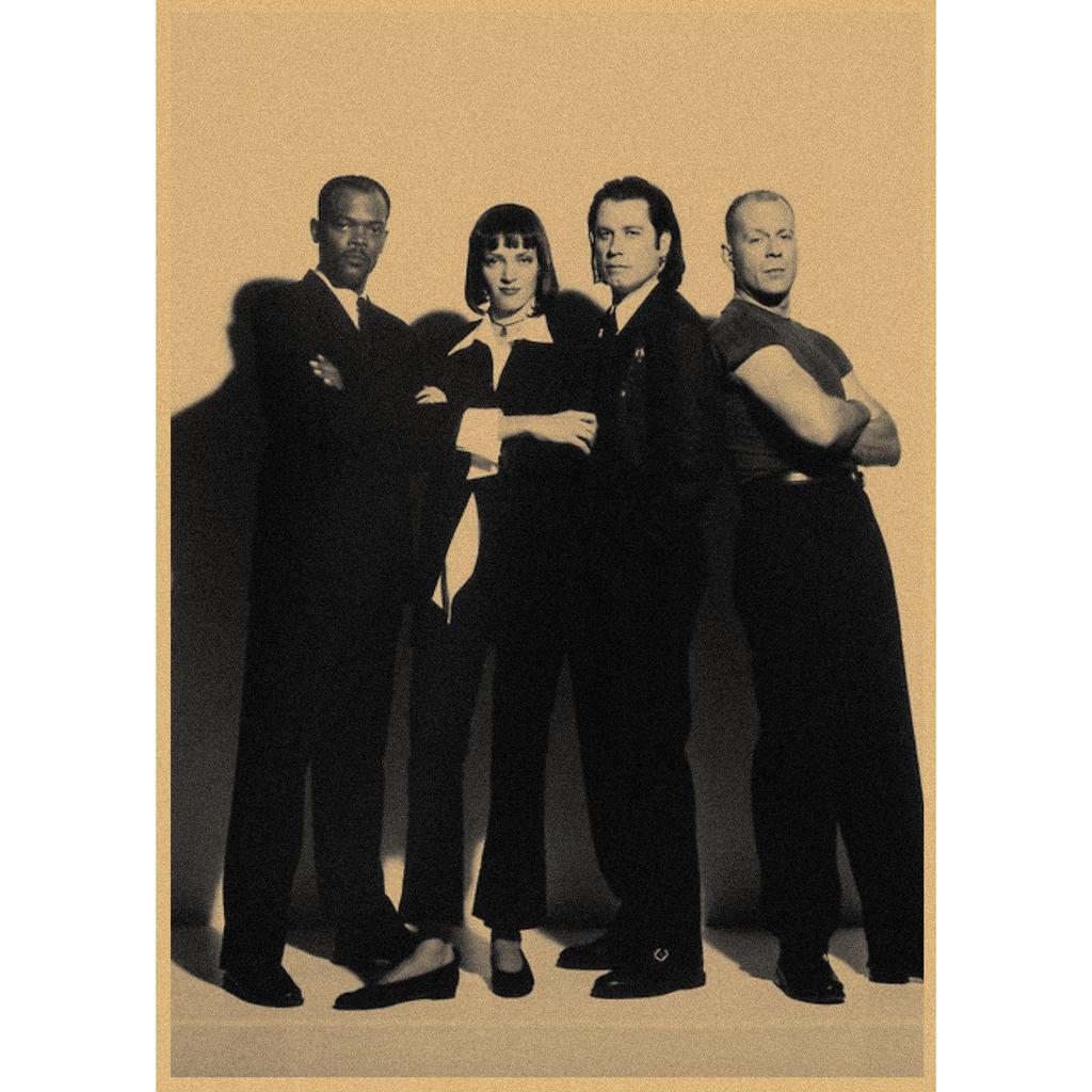 Pulp Fiction Retro Kraft Paper Poster - Classic Bar Wall Decoration