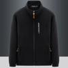 Men Autumn And Winter Clothes Velvet Warm Cardigan Sweatshirt Polar Fleece Jacket Outdoor Sports Stand-up Collar Top Large Size
