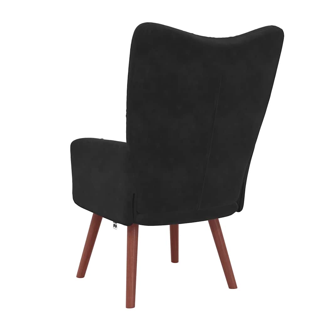 Vidaxl Armchair, Black, Upholstered In Velvet