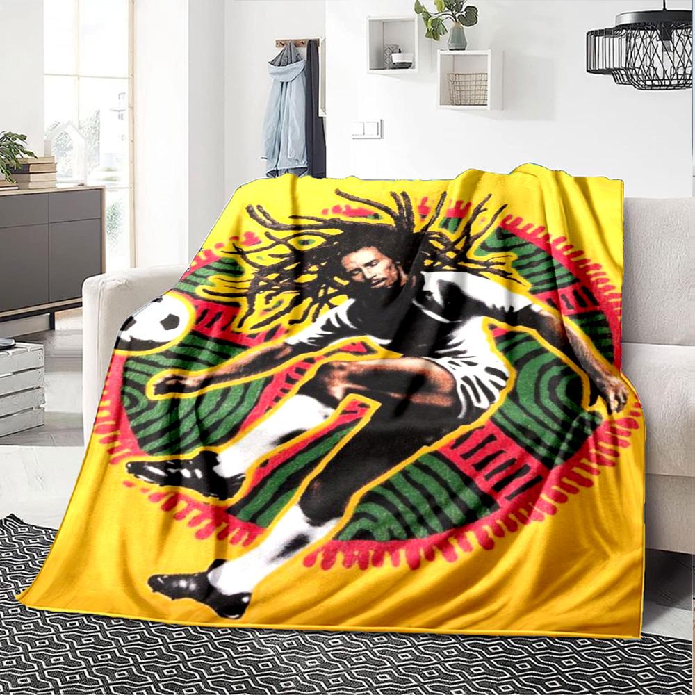 Bob Marley Blanket Comfortable Perfect for Seaside Office Couch for All Occasions Digital Print Perfect Gift for Relatives and Friends