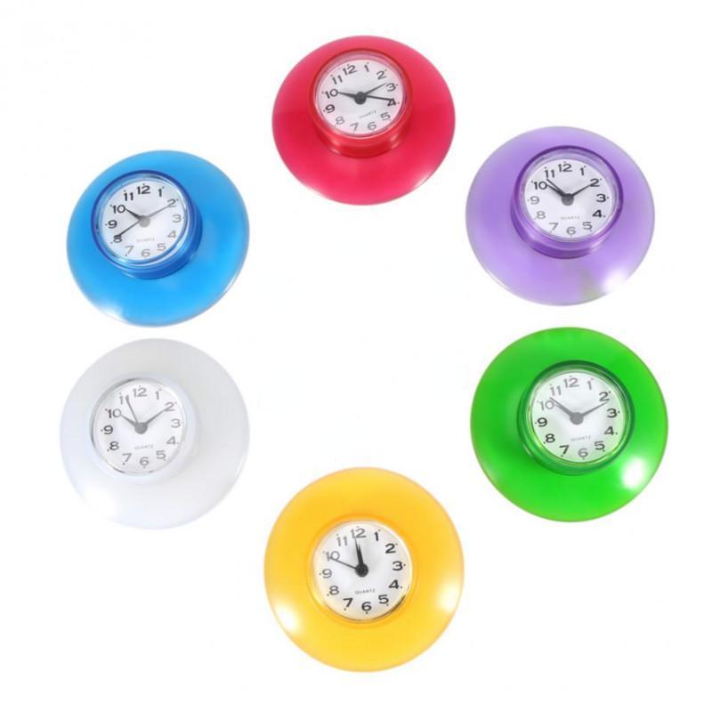 1PC Waterproof Kitchen Bathroom Bath Shower Clock Suction Cup Sucker Wall Decoration