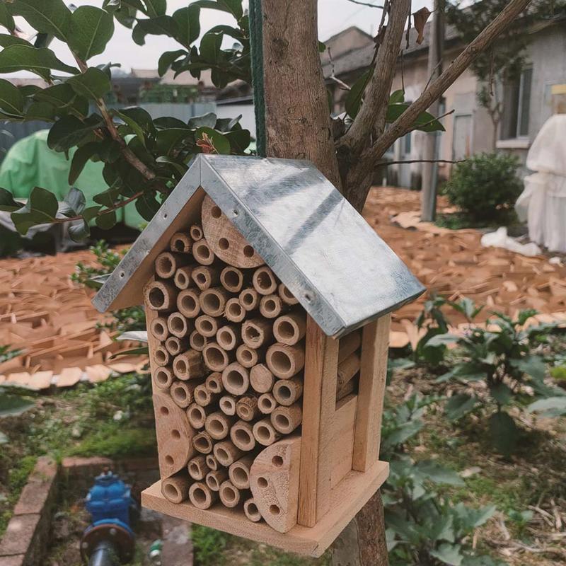 Bee Houses For The Garden Wooden Ladybug Hotel Decorative Nesting Box For Ladybugs Lacewings Outdoor Garden Backyard Balcony